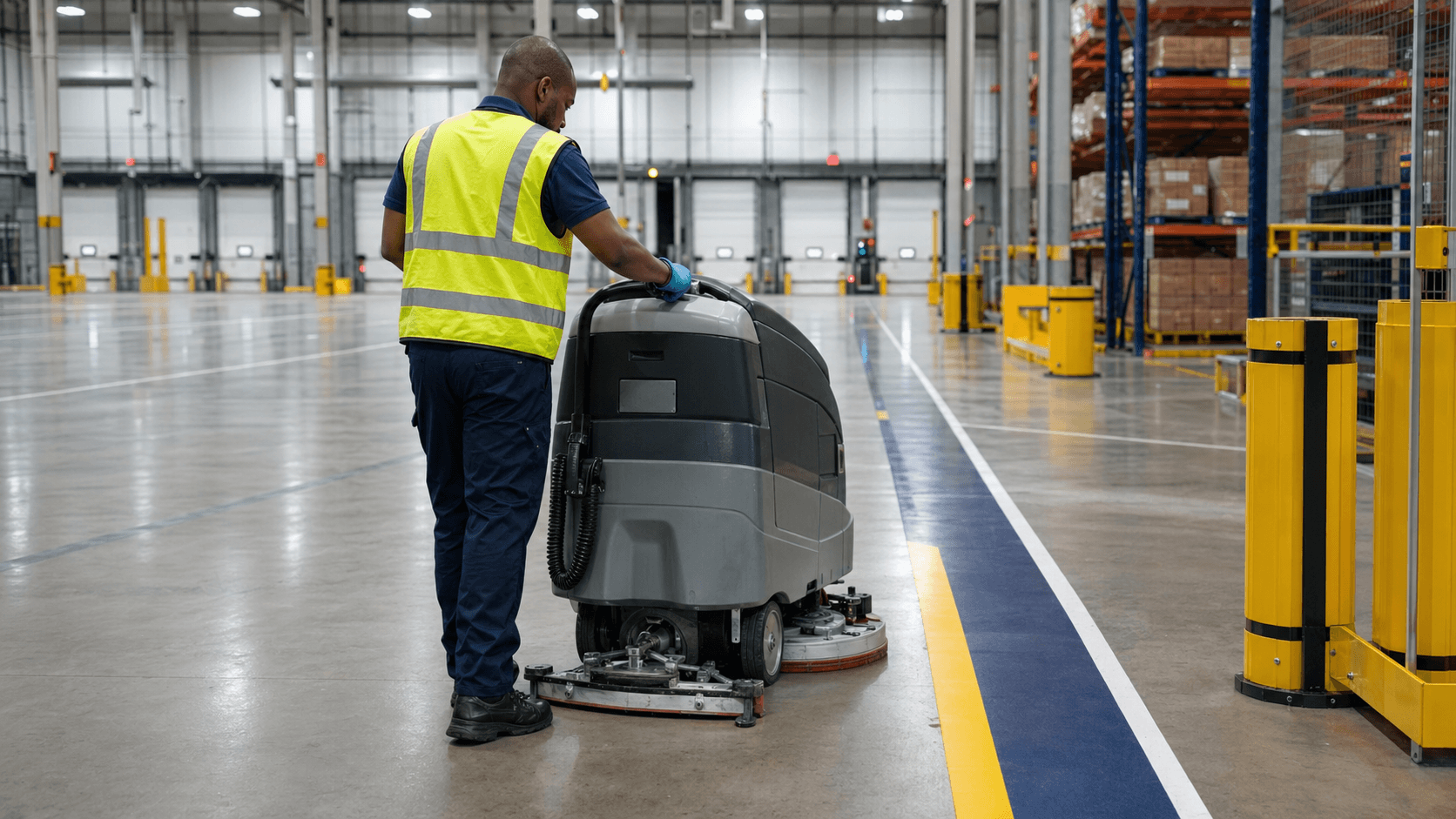 Industrial cleaning environment maintained by ServiceHelpers.