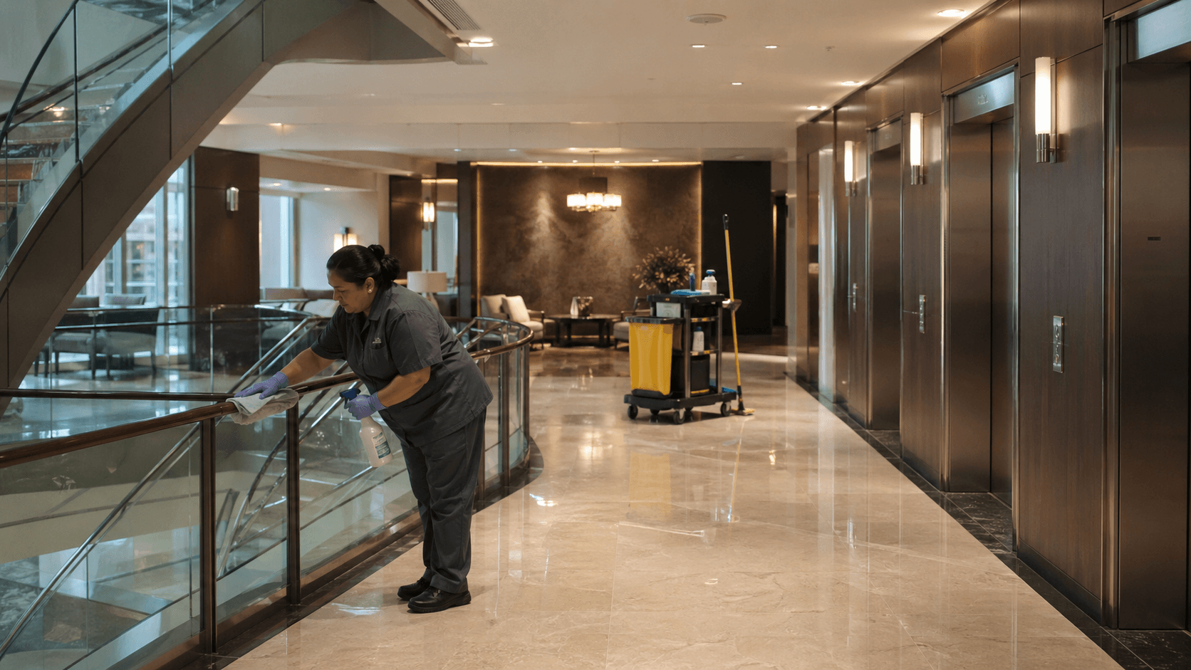 Complexes cleaning environment maintained by ServiceHelpers.